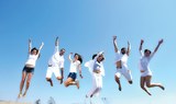 fun jump shot at Sand Dunes National Park in Corralejo