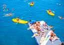 Papagayo fun water adventures in kayaks and floating mattress