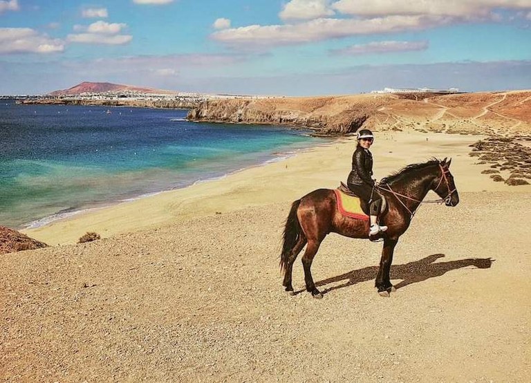 View of Playa Papagayo from horseback in Lanzarote.jpg
