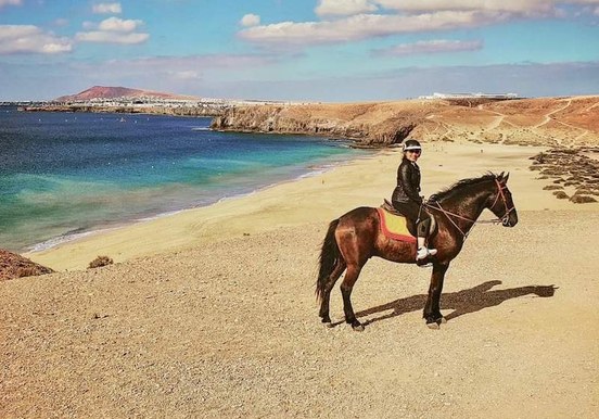 View of Playa Papagayo from horseback in Lanzarote.jpg