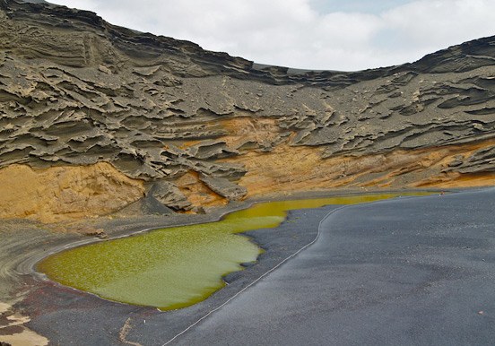 Jeep safari tour in El Golfo natural lagoon