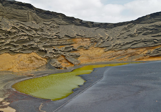 Jeep safari tour in El Golfo natural lagoon