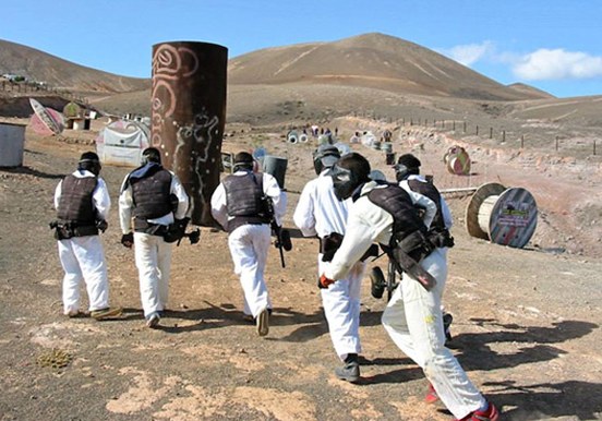 paintball game adventure in Lanzarote