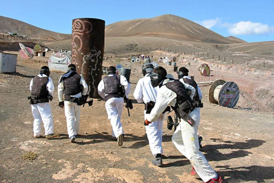 paintball game adventure in Lanzarote
