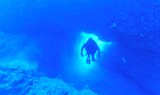 dive through underwater holes in Lanzarote