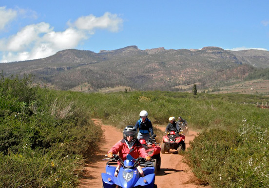 Beautiful scenery on quad safari tour
