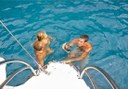 swimming in Tenerife catamaran cruising