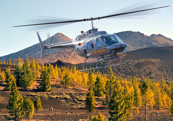 helicopter tour in Teide National Park