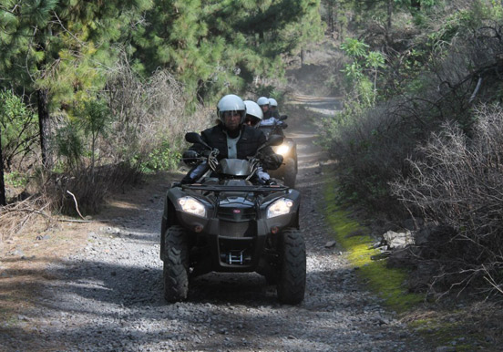 quad adventure through Teide forest