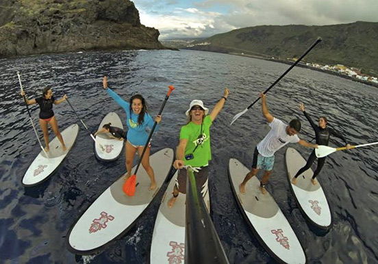 stand up paddle adventure in Los Gigantes