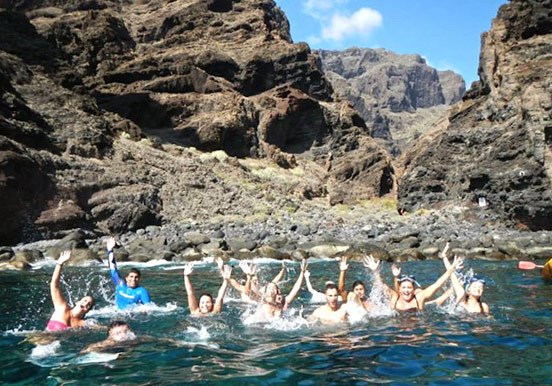 swimming break - kayaking tour in Tenerife