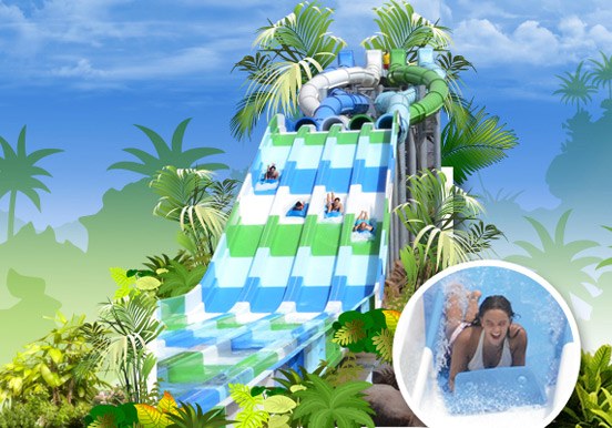 twister racer slides in Aqualand