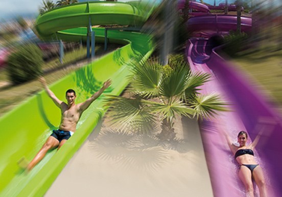 water slides in Aqualand