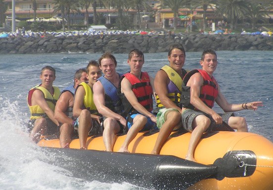 banana boat adventure in Tenerife