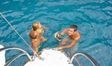 swimming in Tenerife catamaran sail