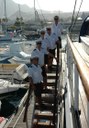 the sailing crew of Freebird One catamaran in Tenerife