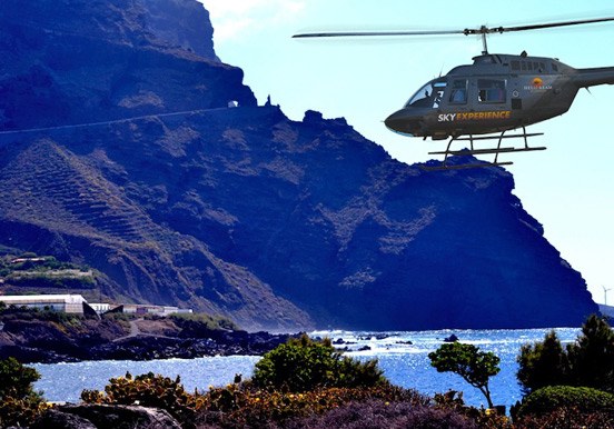 helicopter tour over Isla Baja