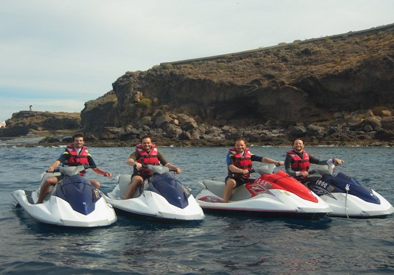 jet ski safari along Tenerife coastline