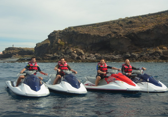 jet ski safari along Tenerife coastline