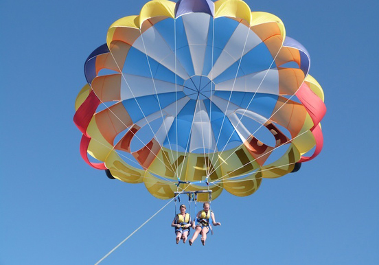 parascending over Tenerife