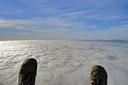Paragliding over clouds in Izaña
