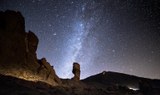 Roques de Garcia and starry night on Teide.jpg