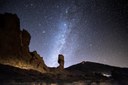 Roques de Garcia and starry night on Teide.jpg