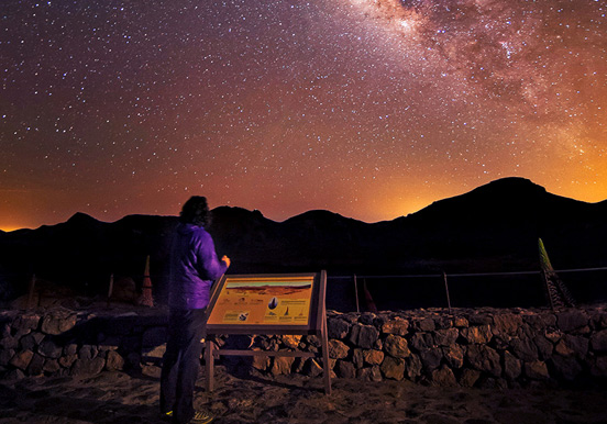 view of the stars in Teide