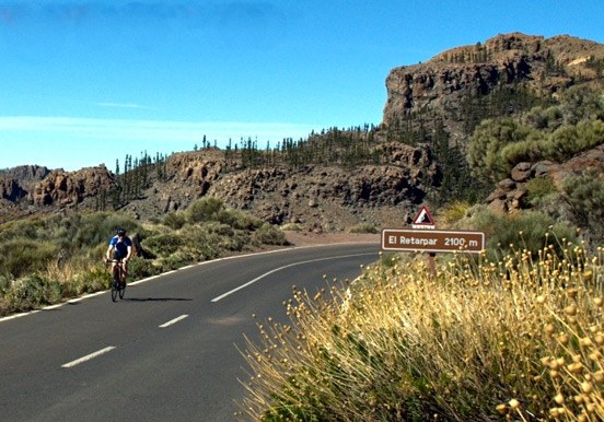 road bike cycling tour to Teide National park
