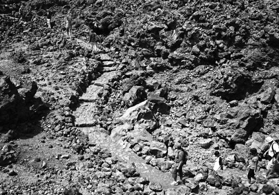 hike through volcanic trail to Mount Teide