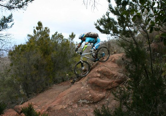 mountain bike adventure through steep slopes in Tenerife