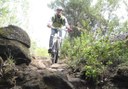 mountain bike tour through rocky tracks of Tenerife