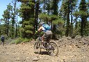 mountain bike through dirt tracks in Tenerife