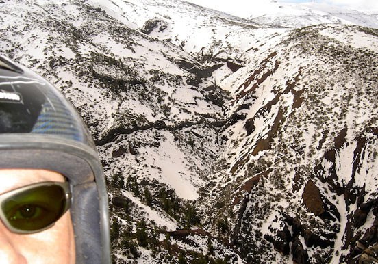 paragliding over mountains in Tenerife