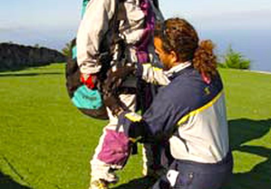 paraglide in Puerto de la Cruz
