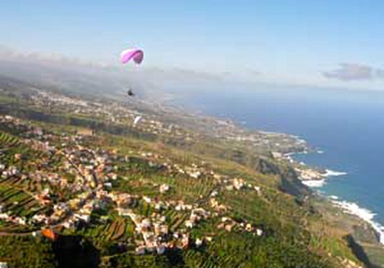 paragliding over Tenerife coast