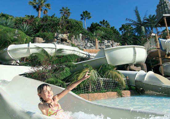 children having fun at The Lost City in Siam Park