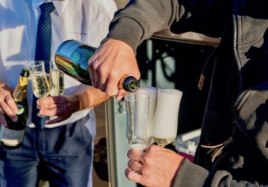 a glass of cava sunset at Teide.jpg