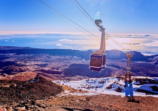 Cable cabin car on the top of volcano Teide.jpg