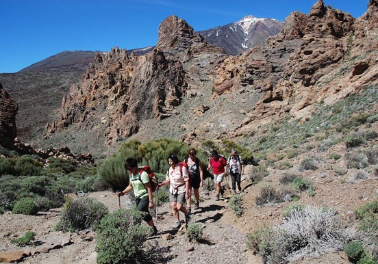 hike along Humboldt trail National Park Teide
