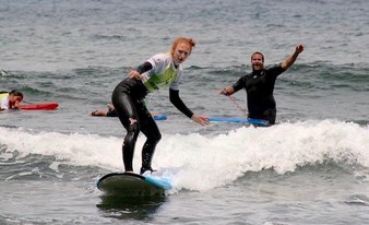 Beginners surfing lessons in Punta del Hildalgo