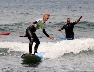 Beginners surfing lessons in Punta del Hildalgo