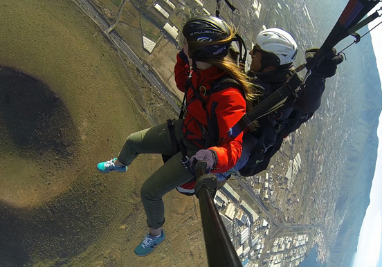 see volcanic landscapes in Tenerife from paragliding view