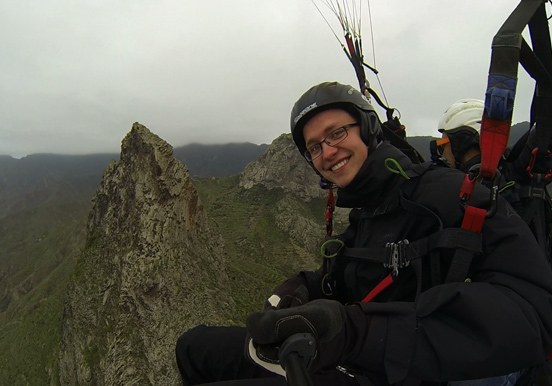 paraglide near Tenerife mountains