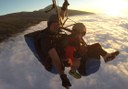 paragliding over Tenerife clouds