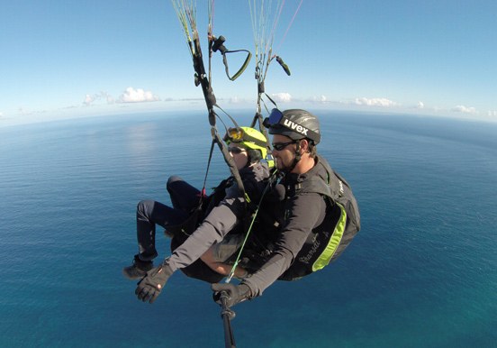 paragliding over Tenerife waters