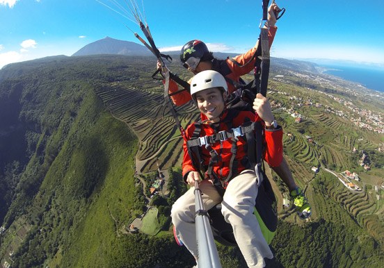 see Tenerife landscapes through paragliding
