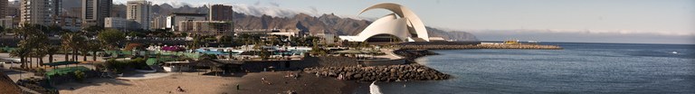 Panoramic view of the Santa Cruz Auditorium