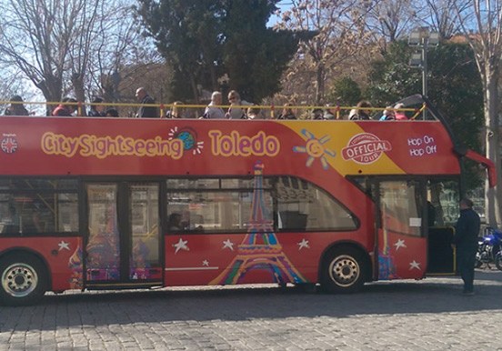 Toledo city tour double-decker bus